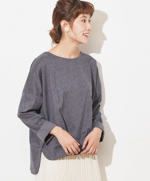PUAL CE CIN(ピュアルセシン)の「小花プリントプルオーバー(Tシャツ/カットソー・レディース・モカ/グレー/ネイビー/ブラウン・FREE)」の17枚目の写真