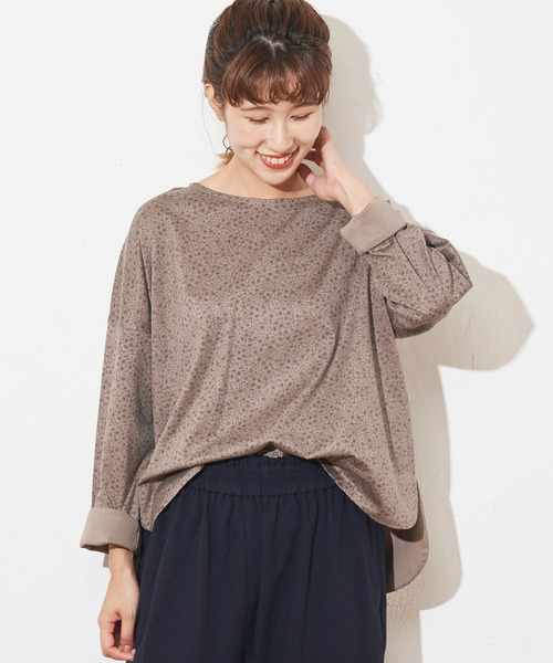 PUAL CE CIN(ピュアルセシン)の「小花プリントプルオーバー(Tシャツ/カットソー・レディース・モカ/グレー/ネイビー/ブラウン・FREE)」の21枚目の写真