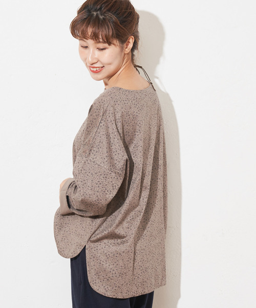 PUAL CE CIN(ピュアルセシン)の「小花プリントプルオーバー(Tシャツ/カットソー・レディース・モカ/グレー/ネイビー/ブラウン・FREE)」の22枚目の写真