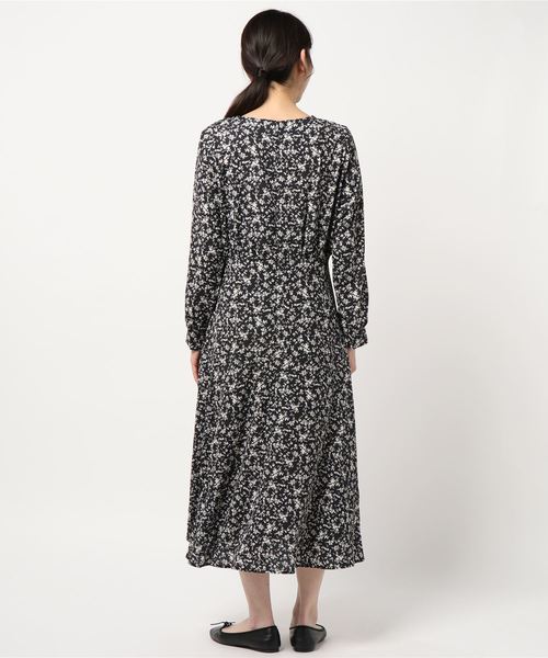 fifth（フィフス）の「レトロフラワーワンピース（ワンピース・レディース・ブラック/アイボリー・MEDIUM）」の5枚目の写真