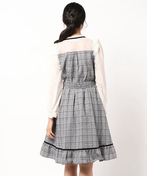 axes femme（アクシーズファム）の「ビスチェ切替ワンピ（ワンピース・レディース・ブラック/ブラウン/ワイン・MEDIUM）」の5枚目の写真