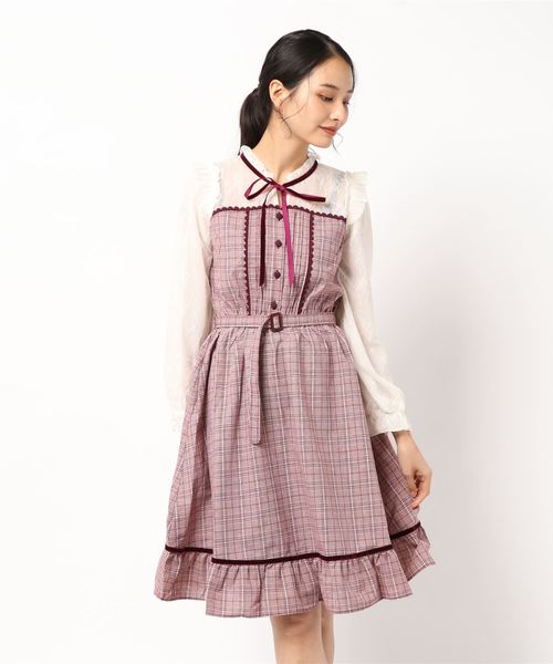 axes femme（アクシーズファム）の「ビスチェ切替ワンピ（ワンピース・レディース・ブラック/ブラウン/ワイン・MEDIUM）」の6枚目の写真