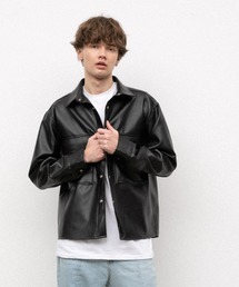 YARD PLUS | YARD PLUS フェイクレザーCPOジャケット(テーラードジャケット)