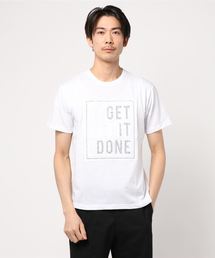 ロゴ柄エンボスプリント半袖Tシャツ