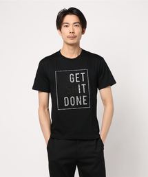 ロゴ柄エンボスプリント半袖Tシャツ