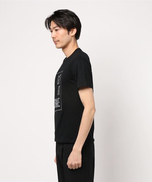 STYLEBLOCK（スタイルブロック）の「ロゴ柄エンボスプリント半袖Tシャツ（Tシャツ/カットソー・メンズ・ホワイト/ブラック・M/L/LL）」の3枚目の写真