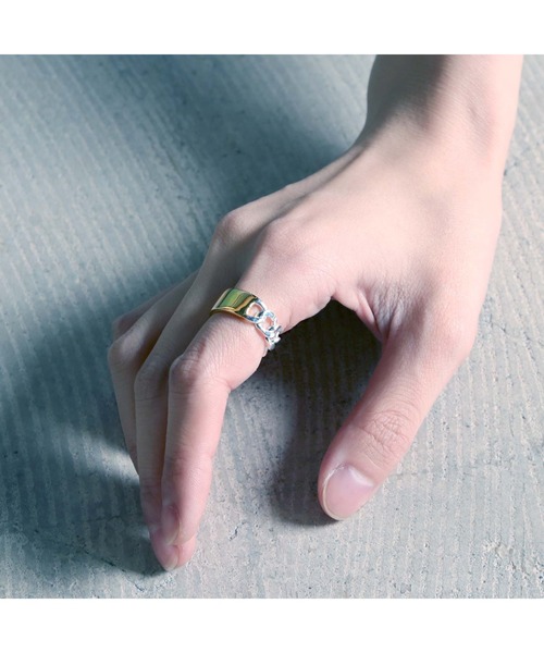 YArKA（ヤーカ）の「【YArKA/ヤーカ】silver925 flat face&chain ring[ffac]/フラット＋チェーンリング シルバー925（リング・メンズ・シルバー/その他11・#13/#17/#19/#15/#11/#21/#9/#23/#7）」の9枚目の写真