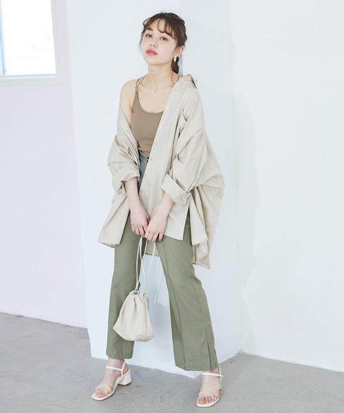 Heather（ヘザー）の「アサコンスリットスラックス　875922（スラックス・レディース・ベージュ/カーキ/アイボリー・SMALL/MEDIUM）」の5枚目の写真