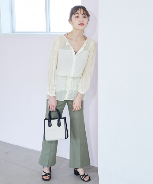 Heather（ヘザー）の「アサコンスリットスラックス　875922（スラックス・レディース・ベージュ/カーキ/アイボリー・SMALL/MEDIUM）」の10枚目の写真