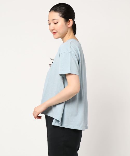 KOBE LETTUCE（コウベレタス）の「撥水加工汗染み防止AラインTシャツ　[アセリア]（Tシャツ/カットソー・レディース・チャコールグレー/ベージュ/オフホワイト/ホワイト×ブラック/ブルー系その他・FREE）」の15枚目の写真