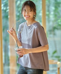 撥水加工汗染み防止AラインTシャツ　[アセリア]