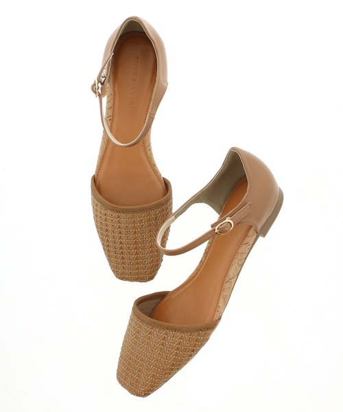 JELLY BEANS（ジェリービーンズ）の「メッシュセパレートフラット(115-18482)JELLY BEANS(ジェリービーンズ)（パンプス・レディース・ブラック/アイボリー/キャメル・23/24/22.5/24.5/23.5）」の3枚目の写真