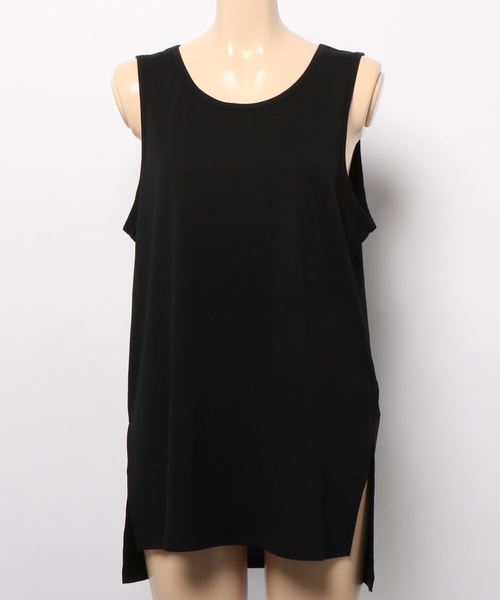 KOBE LETTUCE（コウベレタス）の「サイドスリットタンクトップ（タンクトップ・レディース・オフホワイト/ベージュ/ブラック/カーキ・FREE）」の3枚目の写真