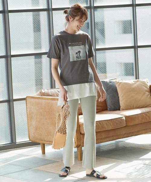 KOBE LETTUCE（コウベレタス）の「サイドスリットタンクトップ（タンクトップ・レディース・オフホワイト/ベージュ/ブラック/カーキ・FREE）」の12枚目の写真