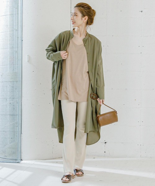 KOBE LETTUCE（コウベレタス）の「サイドスリットタンクトップ（タンクトップ・レディース・オフホワイト/ベージュ/ブラック/カーキ・FREE）」の14枚目の写真