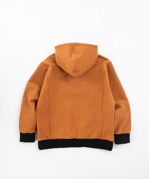 OURET(オーレット)の「硫化染ドビーストレッチ フードZIPプルオーバー(パーカー・メンズ・ブラック/テラコッタ・2/3)」の11枚目の写真