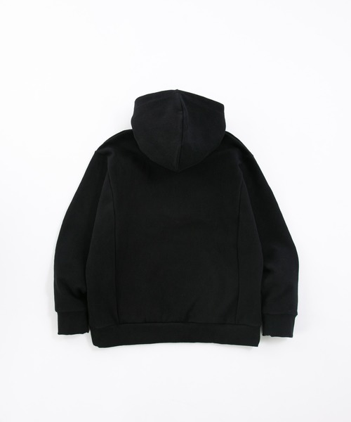 OURET(オーレット)の「硫化染ドビーストレッチ フードZIPプルオーバー(パーカー・メンズ・ブラック/テラコッタ・2/3)」の4枚目の写真