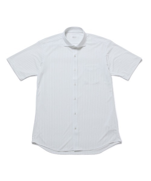 j.n.r.d(ジェー・エヌ・アール・ディー)の「j.n.r.d/ストライプニットドレス半袖シャツ(シャツ/ブラウス・メンズ・ホワイト/ブルー系その他4・LL/M/L)」の2枚目の写真