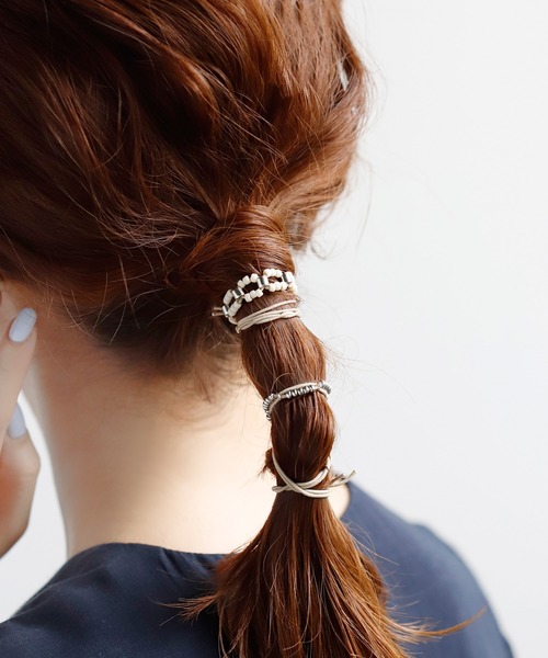 Anemone アネモネ の ビーズラインのヘアゴム B 2本セット ヘアゴム Wear