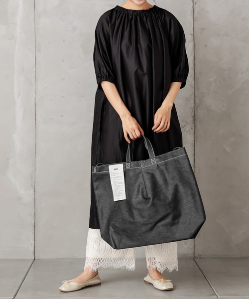 PUAL CE CIN（ピュアルセシン）の「【Du noir】ペーパー加工ワンピース（ワンピース・レディース・ブラック/グレー/キャメル・FREE）」の12枚目の写真