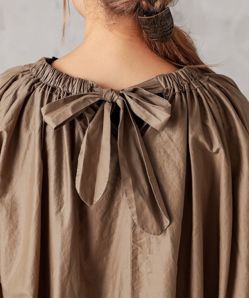 PUAL CE CIN（ピュアルセシン）の「【Du noir】ペーパー加工ワンピース（ワンピース・レディース・ブラック/グレー/キャメル・FREE）」の19枚目の写真