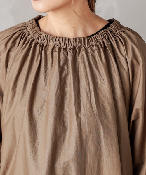 PUAL CE CIN（ピュアルセシン）の「【Du noir】ペーパー加工ワンピース（ワンピース・レディース・ブラック/グレー/キャメル・FREE）」の20枚目の写真