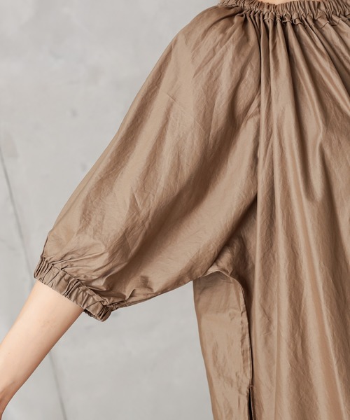 PUAL CE CIN（ピュアルセシン）の「【Du noir】ペーパー加工ワンピース（ワンピース・レディース・ブラック/グレー/キャメル・FREE）」の21枚目の写真