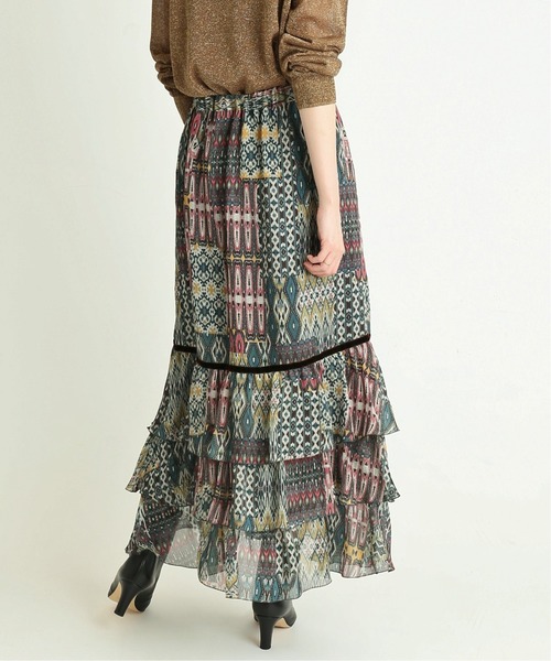 IENA LA BOUCLE LIBERTY プリントスカート　36 23SS✨イエナ IENA LA BOUCLE プリントパッチワークスカート