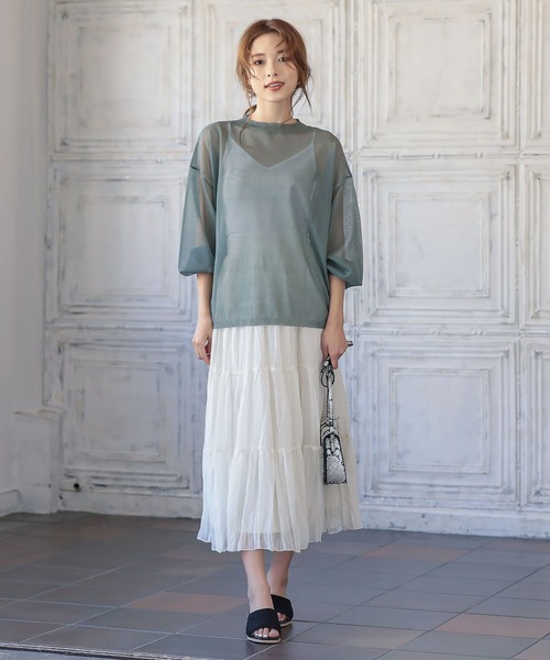 セール】ビックサイズシアーニットトップス（ニット/セーター）｜KOBE