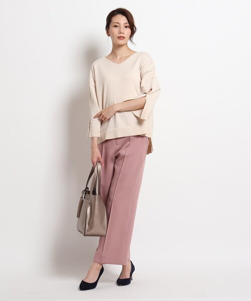 袖ボタンニットプルオーバー ニット セーター Coup 洗える De セール Coup トップス Chance クードシャンス のファッション De