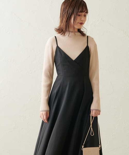 natural couture(ナチュラルクチュール)の「配色ラインリブニット(ニット/セーター・レディース・ブラック/ブラウン/アイボリー/ライトベージュ/レンガ・FREE)」の8枚目の写真