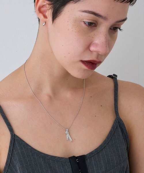 SV925】タイリボンモチーフネックレス/ペア/ユニセックス<動画