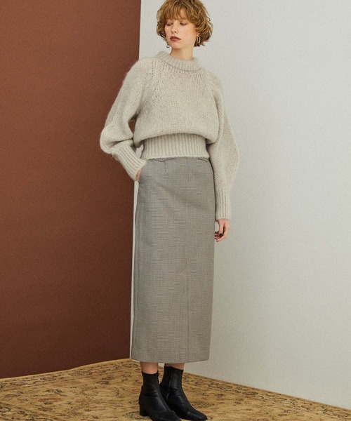 public tokyo モヘア ボリュームスリーブ ニット サックス PUBLIC TOKYO（パブリックトウキョウ）の「モヘアボリューム