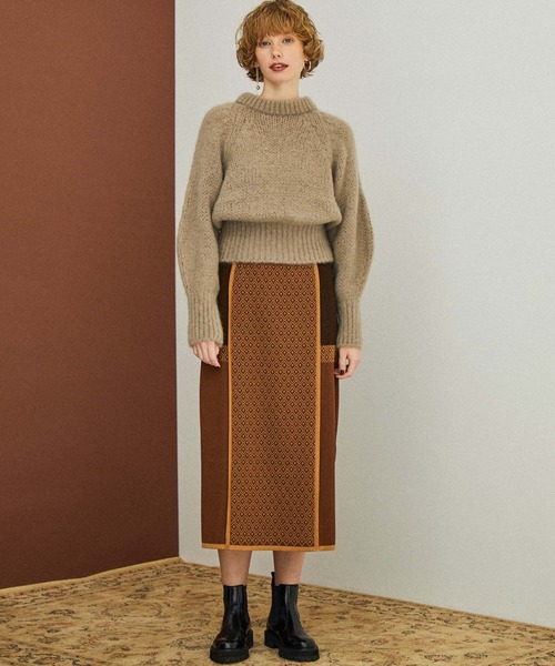 public tokyo モヘア ボリュームスリーブ ニット サックス PUBLIC TOKYO（パブリックトウキョウ）の「モヘアボリューム