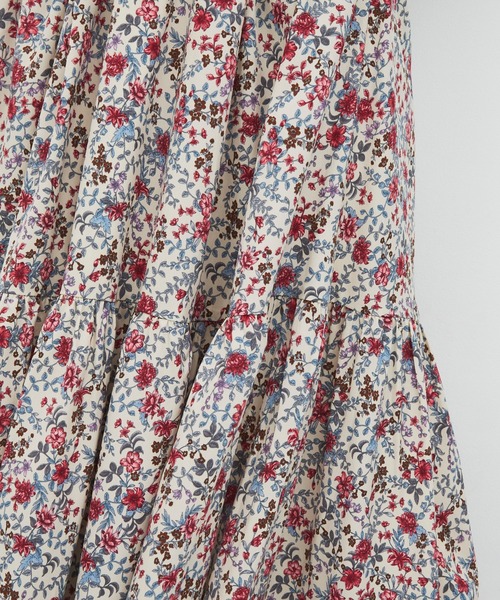 Libra Cue（リブラ キュー）の「ビンテージライクボタニカルプリントスカート（スカート・レディース・アイボリー/ネイビー/イエロー・FREE）」の10枚目の写真