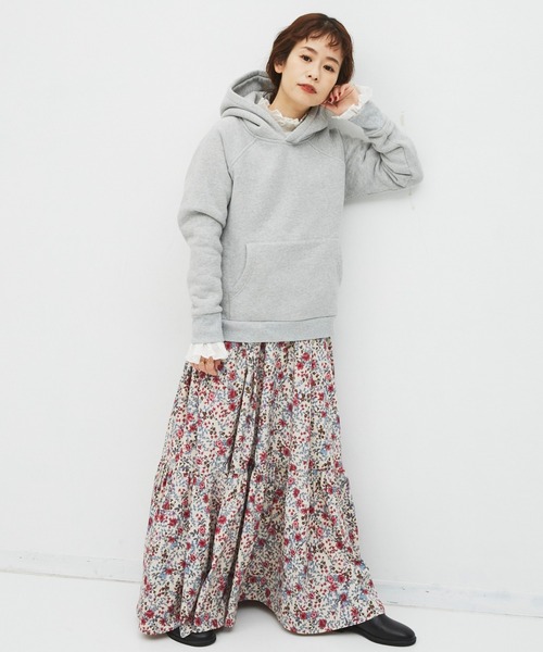 Libra Cue（リブラ キュー）の「ビンテージライクボタニカルプリントスカート（スカート・レディース・アイボリー/ネイビー/イエロー・FREE）」の13枚目の写真