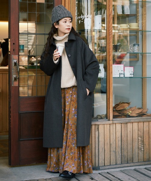 Libra Cue（リブラ キュー）の「ビンテージライクボタニカルプリントスカート（スカート・レディース・アイボリー/ネイビー/イエロー・FREE）」の19枚目の写真