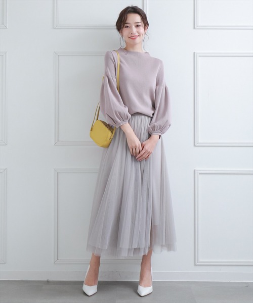 clear（クリア）の「7分袖バルーンスリーブニットトップス（ニット