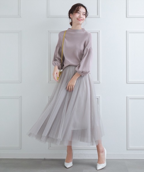 clear（クリア）の「7分袖バルーンスリーブニットトップス（ニット