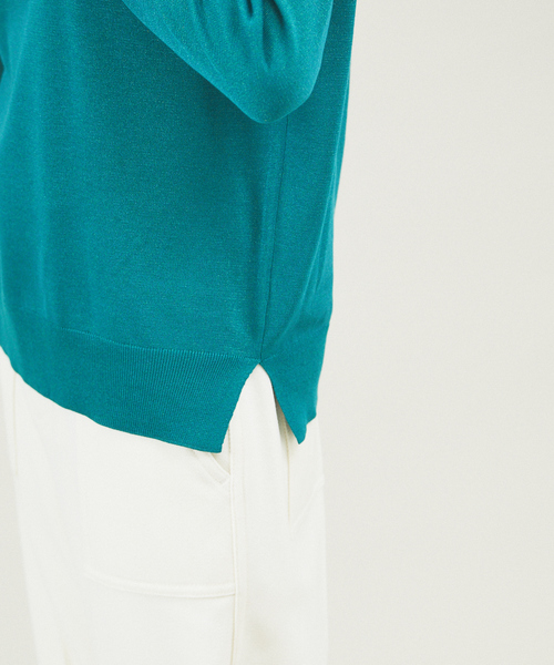 qualite(カリテ)の「バイカラーハイゲージニット/オフィスカジュアル(ニット/セーター・レディース・イエロー/ピンク系その他2/グリーン・フリー)」の10枚目の写真