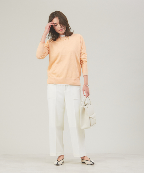 qualite(カリテ)の「バイカラーハイゲージニット/オフィスカジュアル(ニット/セーター・レディース・イエロー/ピンク系その他2/グリーン・フリー)」の15枚目の写真