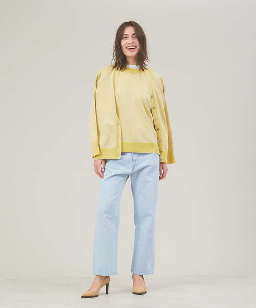 qualite(カリテ)の「バイカラーハイゲージニット/オフィスカジュアル(ニット/セーター・レディース・イエロー/ピンク系その他2/グリーン・フリー)」の16枚目の写真