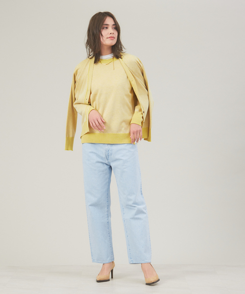 qualite(カリテ)の「バイカラーハイゲージニット/オフィスカジュアル(ニット/セーター・レディース・イエロー/ピンク系その他2/グリーン・フリー)」の17枚目の写真