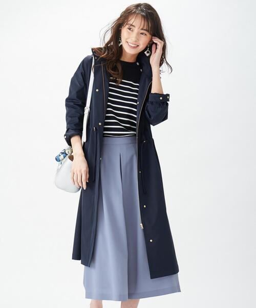 J.PRESS Ladies(J.プレス レディス)の「【洗える】ソロテックスドライツイル フーデッドコート(ブルゾン・レディース・ネイビー系/ベージュ系・XS)」の2枚目の写真