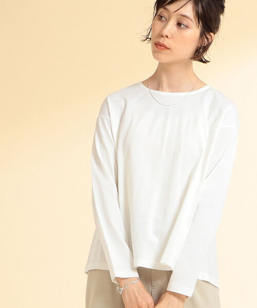 Ray BEAMS（レイビームス）の「Ray BEAMS / バック フレア ロングスリーブ Tシャツ（Tシャツ/カットソー・レディース・ホワイト/ブラック/その他・ONE SIZE）」の4枚目の写真