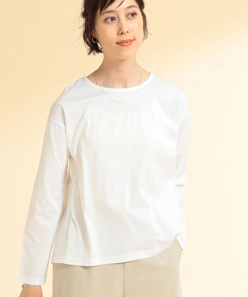 Ray BEAMS（レイビームス）の「Ray BEAMS / バック フレア ロングスリーブ Tシャツ（Tシャツ/カットソー・レディース・ホワイト/ブラック/その他・ONE SIZE）」の5枚目の写真