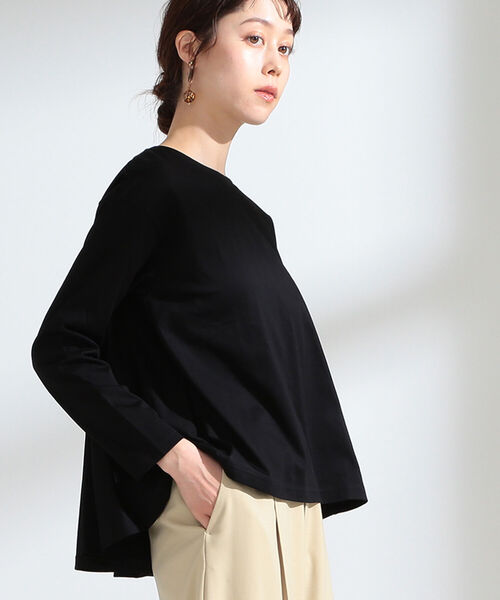 Ray BEAMS（レイビームス）の「Ray BEAMS / バック フレア ロングスリーブ Tシャツ（Tシャツ/カットソー・レディース・ホワイト/ブラック/その他・ONE SIZE）」の10枚目の写真