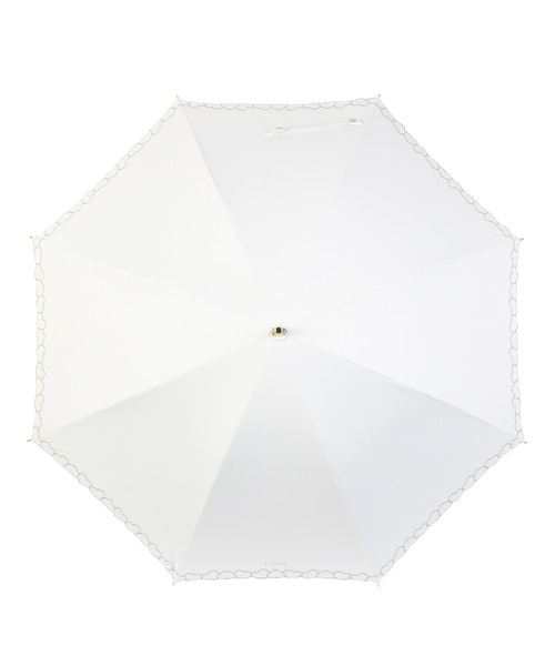 新品★フルラ★FURLA★ハート刺繍 晴雨兼用折りたたみ日傘 雨傘★ホワイト白 晴雨兼用折りたたみ日傘 ジッパー刺繍 ロゴ刺繍 遮光 遮熱 UV