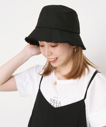 Simplicite | リネン混フリンジバケットハット◆(ハット)