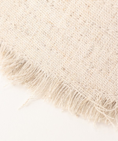 Simplicite（サンプリシテ）の「リネン混フリンジバケットハット◆（ハット・レディース・ブラック/アイボリー・FREE）」の5枚目の写真
